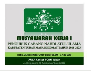 Implementasi Program Stategis NU, PCNU Tuban Gelar Musyawarah Kerja