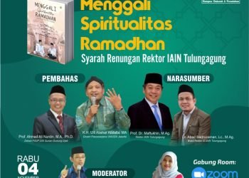 Diskusi Buku Renungan Rektor IAIN Tulungagung tentang Spiritualitas Perkuat Tradisi Kolaborasi Ilmuan