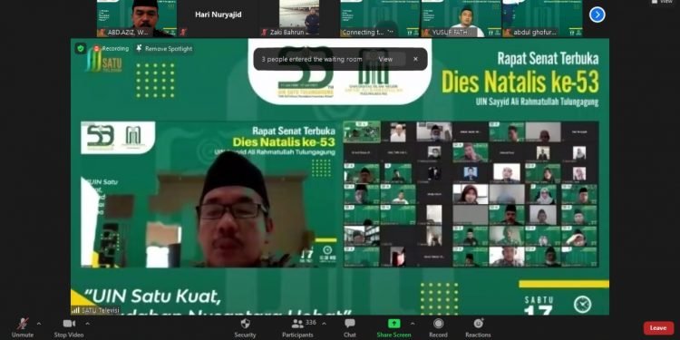 Diperingati Secara Virtual, Dies Natalis UIN Satu Tulungagung Berlangsung Khidmat