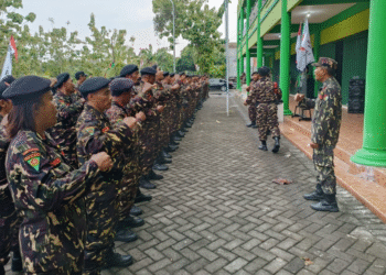 Ratusan Banser Kabupaten Madiun Gelar Apel Siaga, Tegaskan Kesetiaan Jaga Kyai dan Negeri